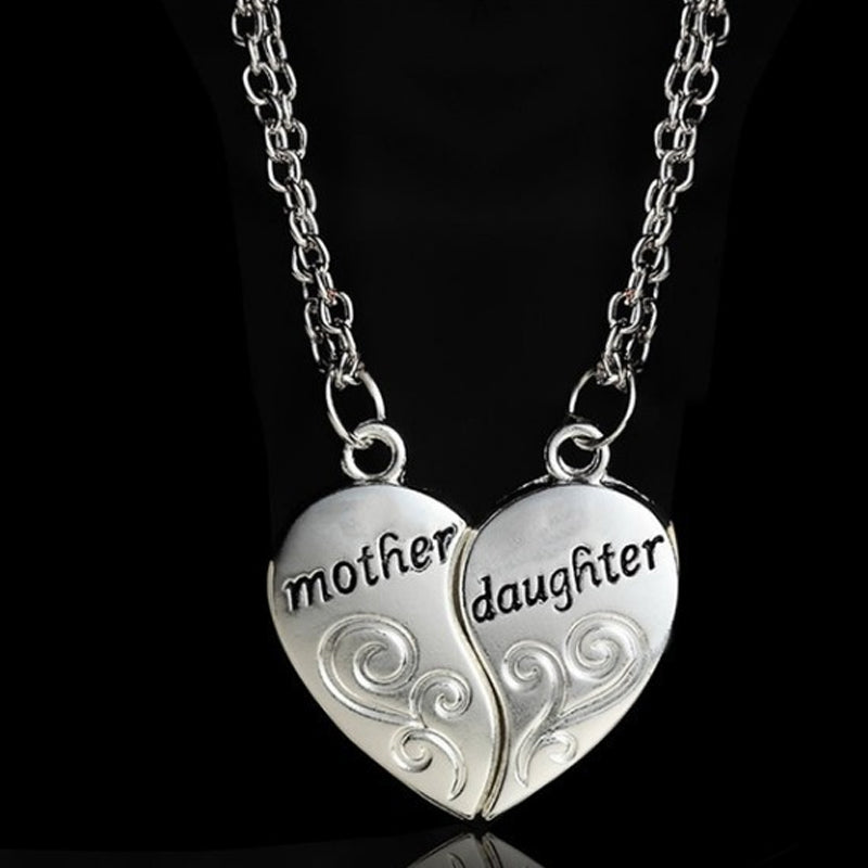 Mutter-Tochter-Herzanhänger-Halskette zum Muttertagsgeschenk