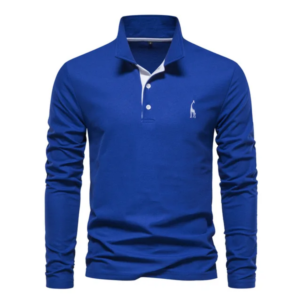 Mens Casual Polo Shirt | Long Sleeve Classic Fit