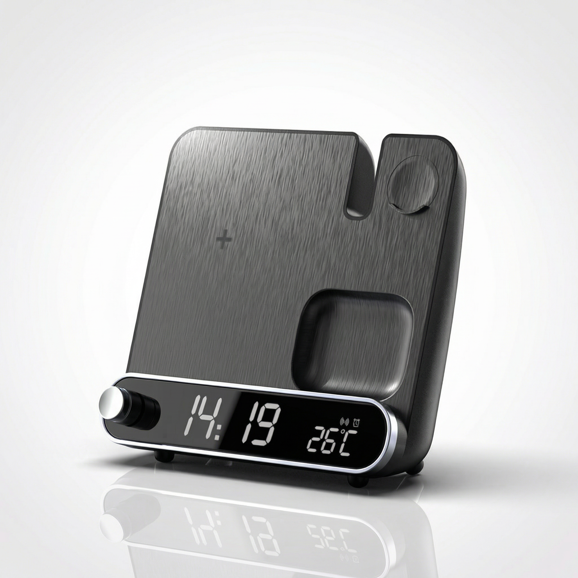 3 in 1 Wireless Charger Stand with Alarm Clock for iPhone