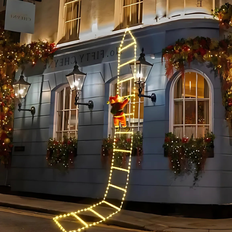 Christmas Climbing Santa Light Decoration with LED Illumination