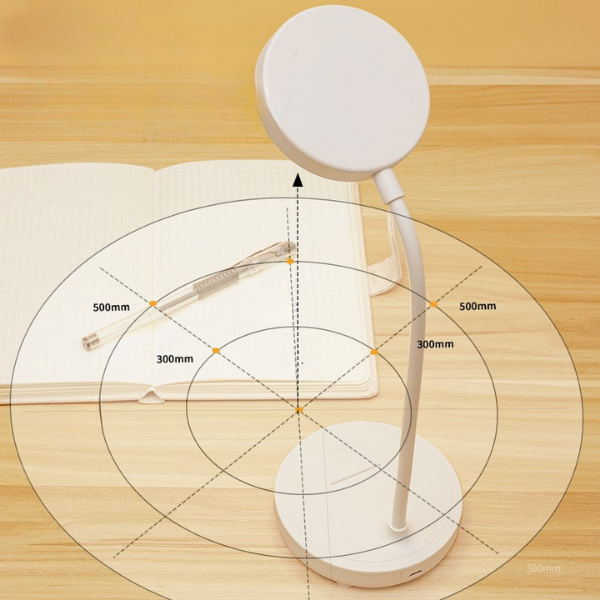 Justerbar LED-skrivebordslampe med berøringsstyring og fleksibel hals