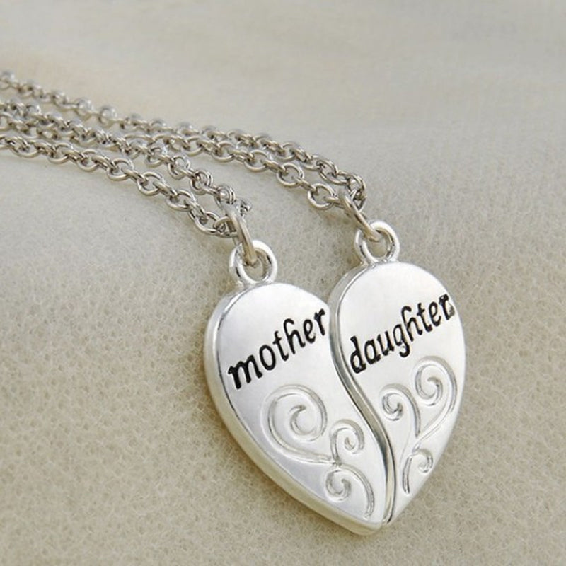 Mutter-Tochter-Herzanhänger-Halskette zum Muttertagsgeschenk