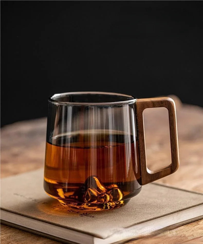 Contemporary Coffee Mug Sleek Clear Design with Handle