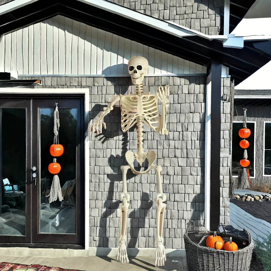 Outdoor Halloween Skeleton Decoration 5.5 ft Freestanding Figure