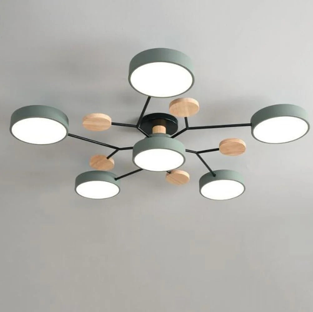 Moderne LED-Deckenleuchte mit mehreren Leuchtquellen für den Innenbereich