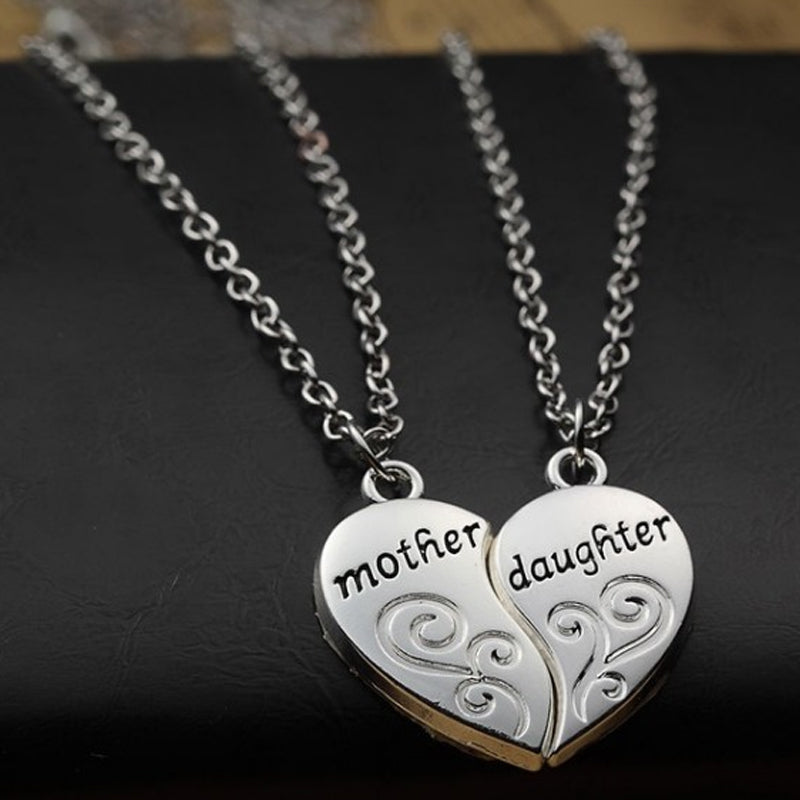 Mutter-Tochter-Herzanhänger-Halskette zum Muttertagsgeschenk