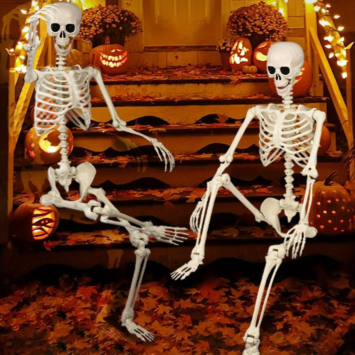 Outdoor Halloween Skeleton Decoration 5.5 ft Freestanding Figure