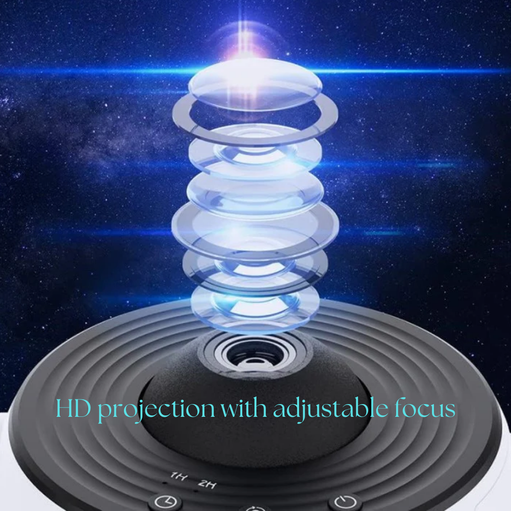 Galaxien-Sternprojektor mit 360° Drehung und hochauflösender Projektion
