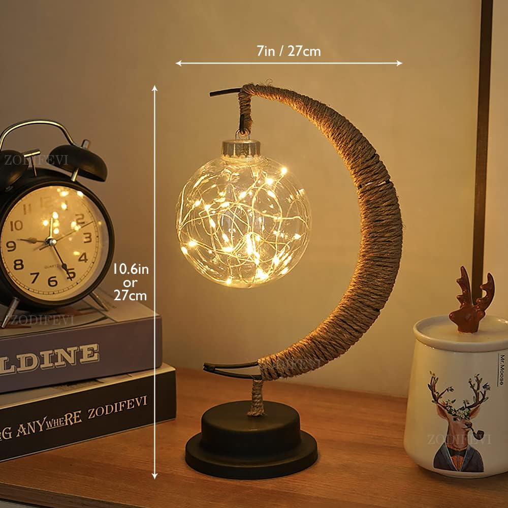 Mondförmige Tischlampe Weiches Stimmungslicht LED Dekoratives Licht