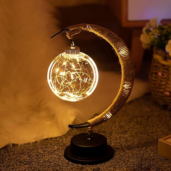 Mondförmige Tischlampe Weiches Stimmungslicht LED Dekoratives Licht