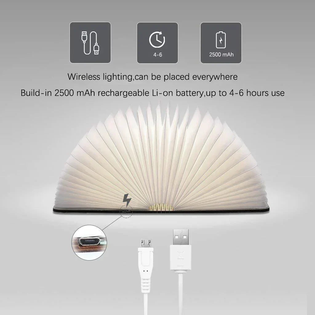Decorative Book-Shaped LED Table Lamp with Touch Control