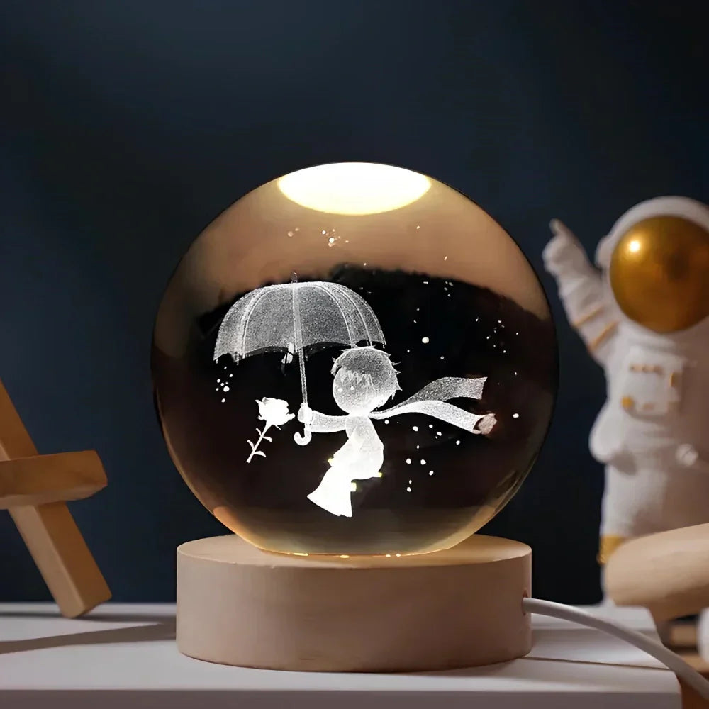 LED-Planeten-Kugel Nachtlicht USB-betriebene Stimmungsleuchte