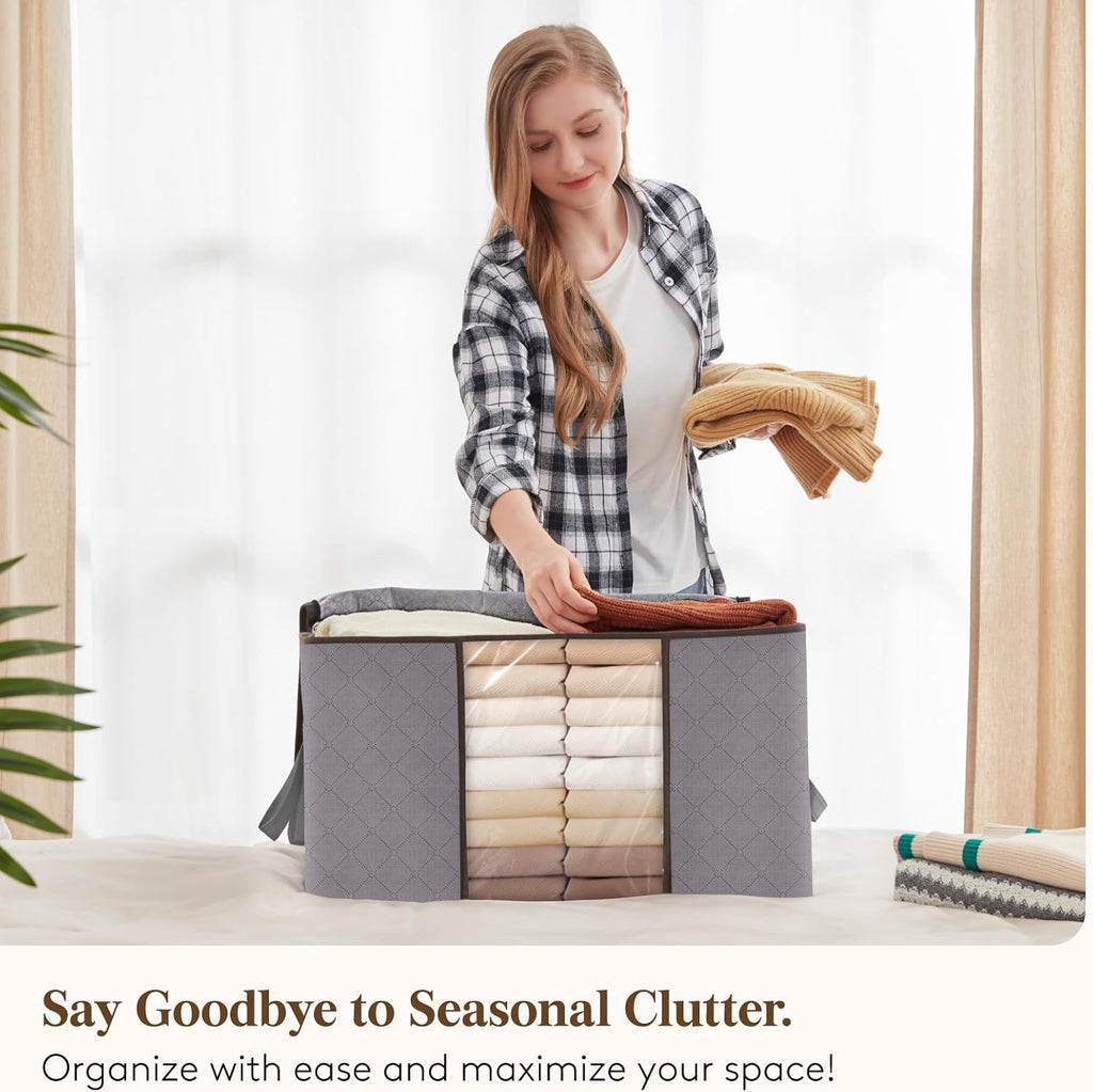 Foldable Clothes Organizers Boxes Zip Closure Storage Solution