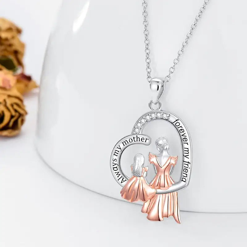 Mutter-Tochter-Herzanhänger Halskette Ein Muttertagsgeschenk