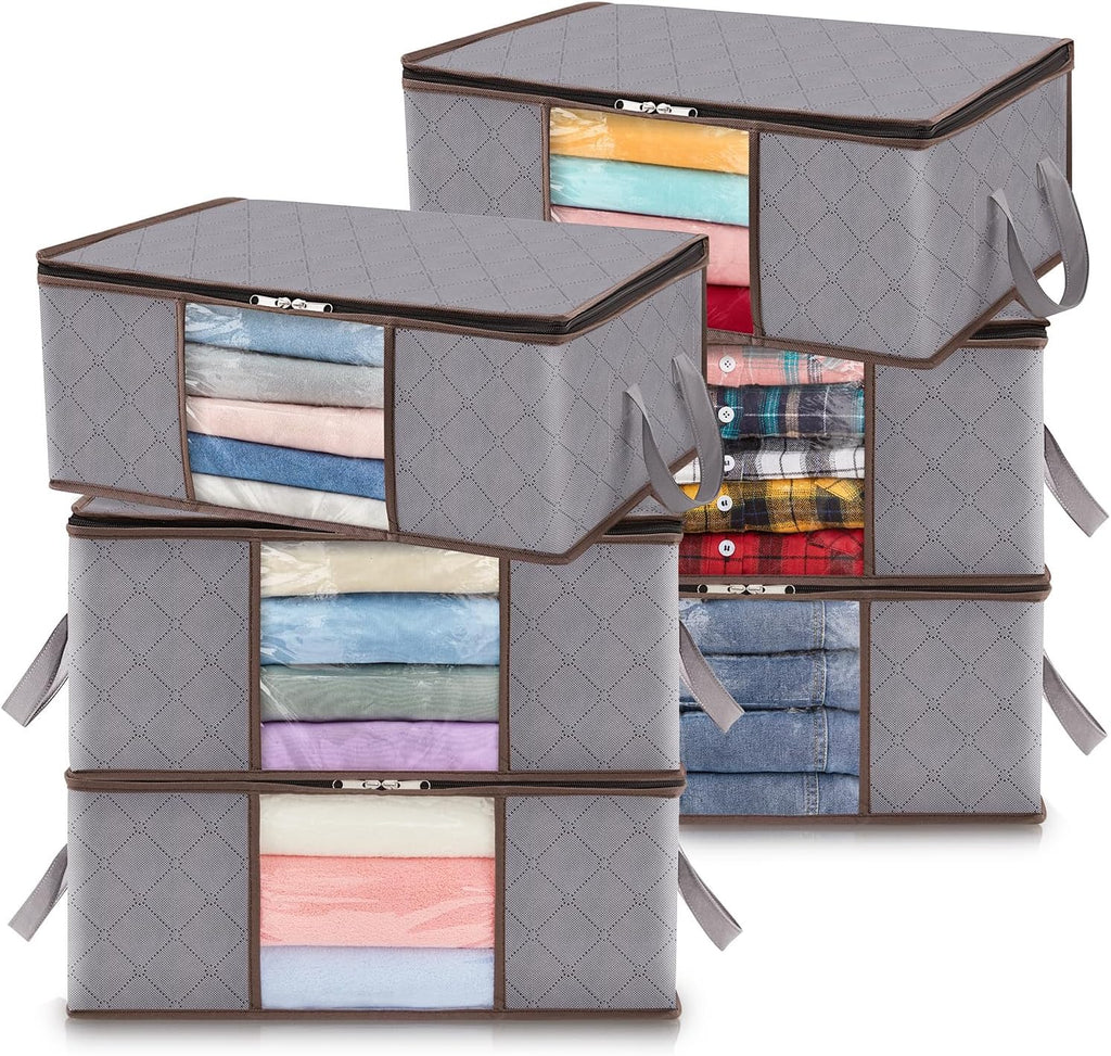 Foldable Clothes Organizers Boxes Zip Closure Storage Solution