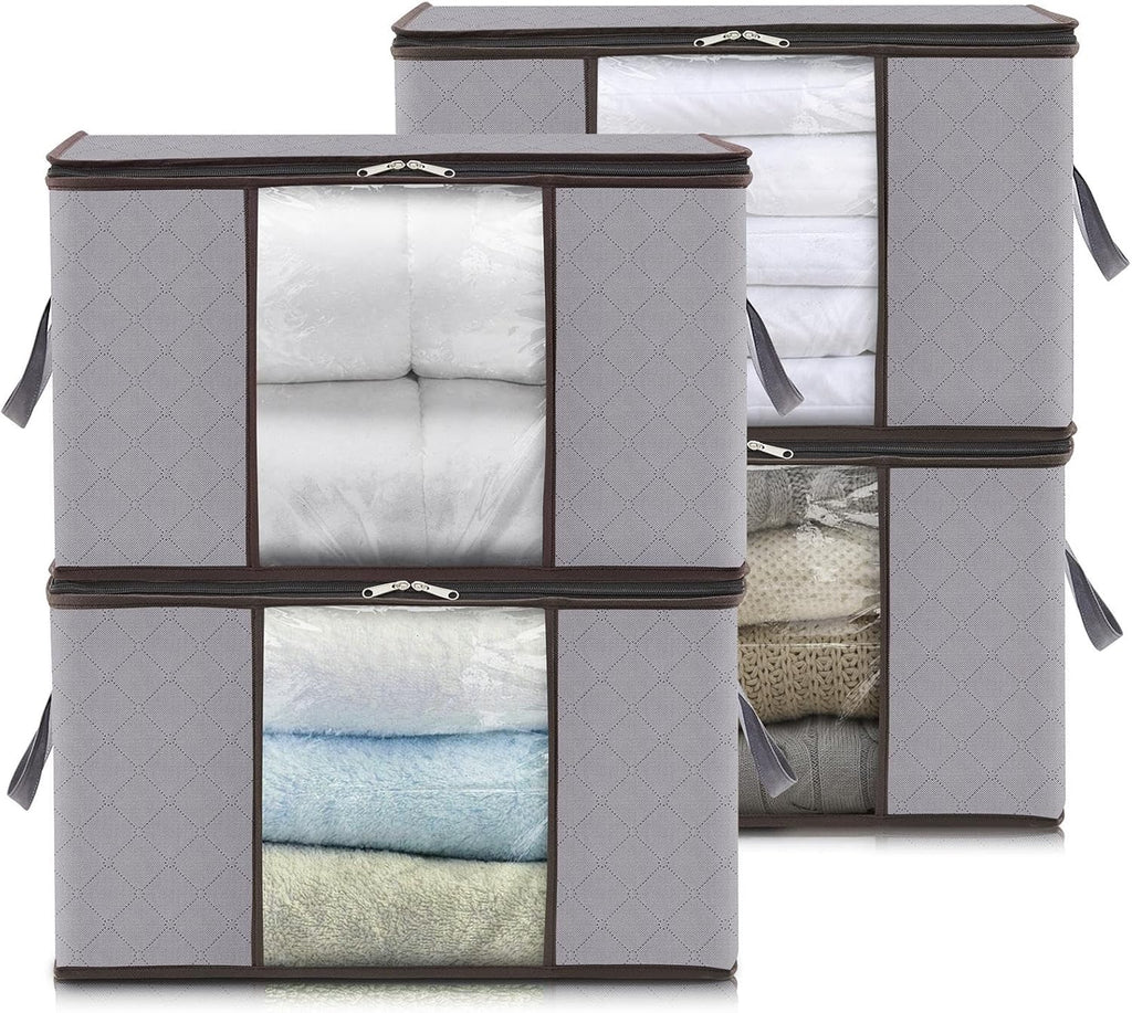 Foldable Clothes Organizers Boxes Zip Closure Storage Solution