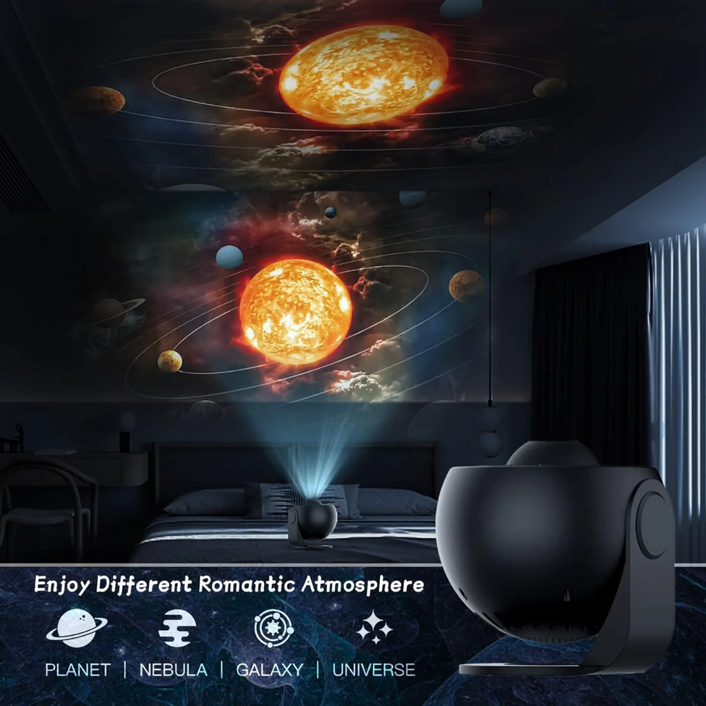 Galaxien-Sternprojektor mit 360° Drehung und hochauflösender Projektion