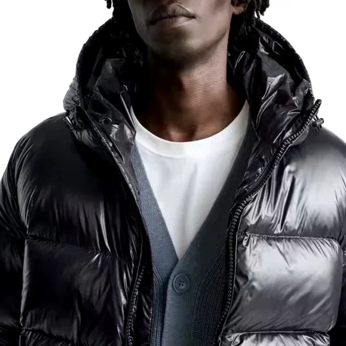 Mens Quilted Puffer Jacket | Casual Hood