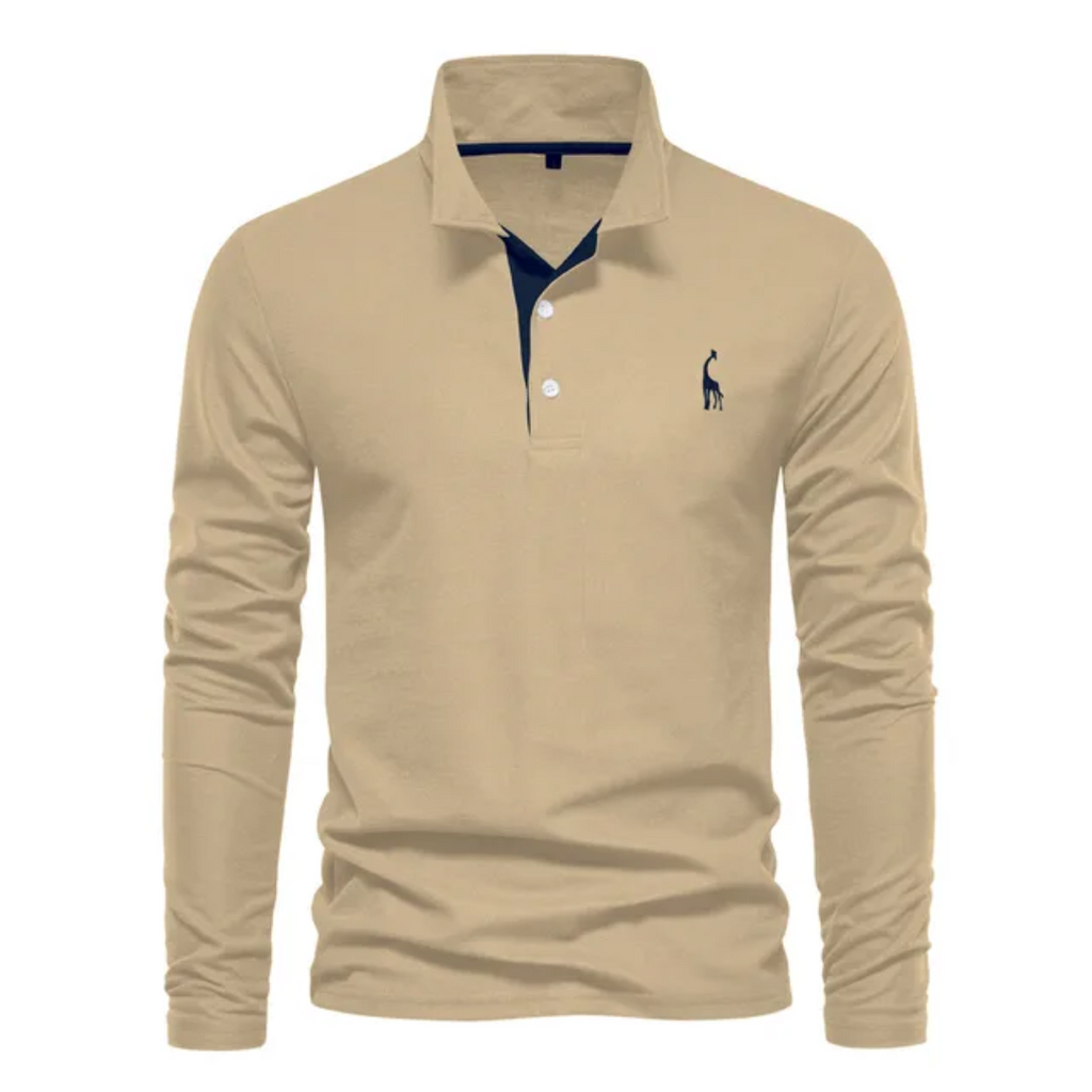 Mens Casual Polo Shirt | Long Sleeve Classic Fit