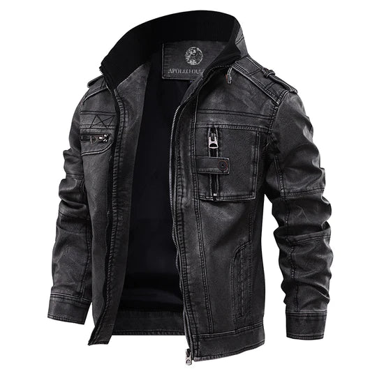 Men’s Biker Classic Jacket | Zip Long Sleeve