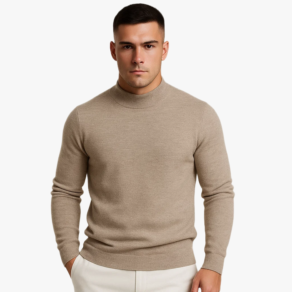 Warm Roll Neck Jumper for Men