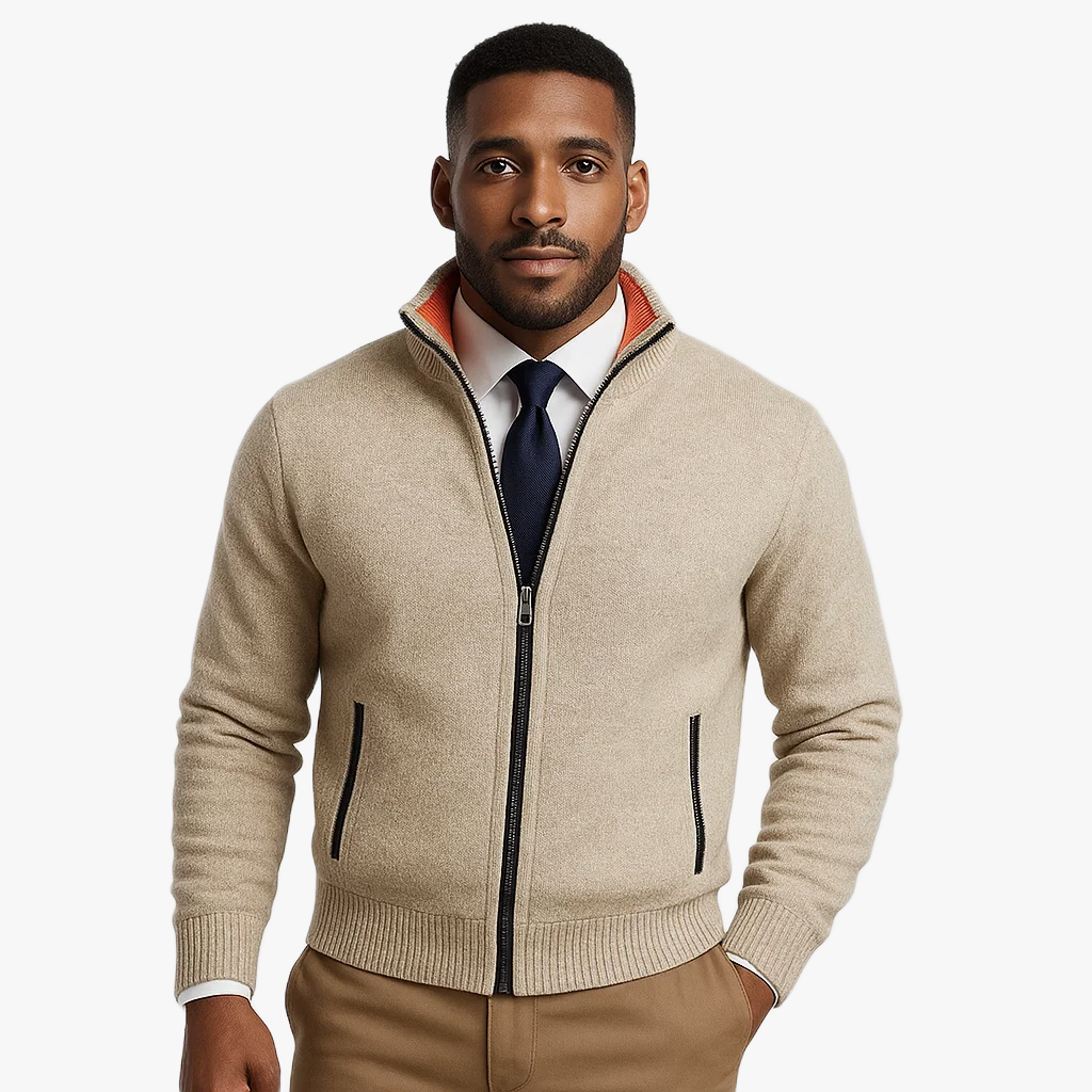 Warm Winter Zip Cardigan for Men