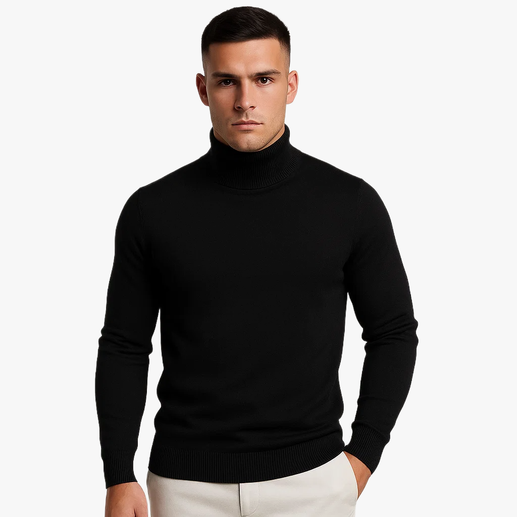 Warm Roll Neck Jumper for Men