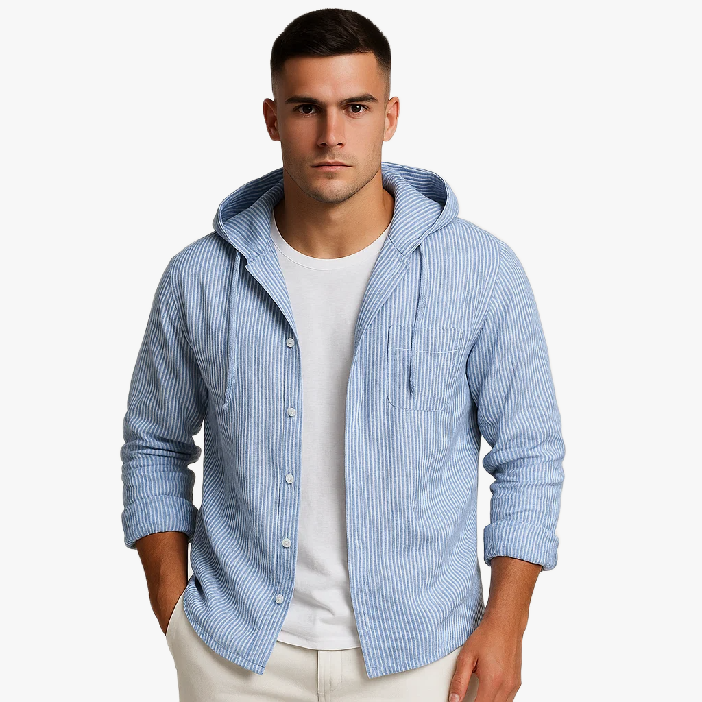 Stylish Striped Hoodie Shirt for Men