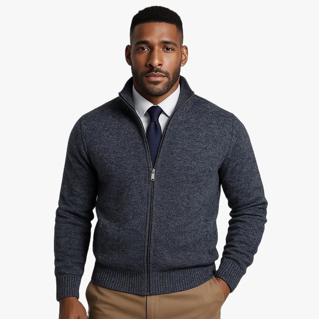 Warm Winter Zip Cardigan for Men