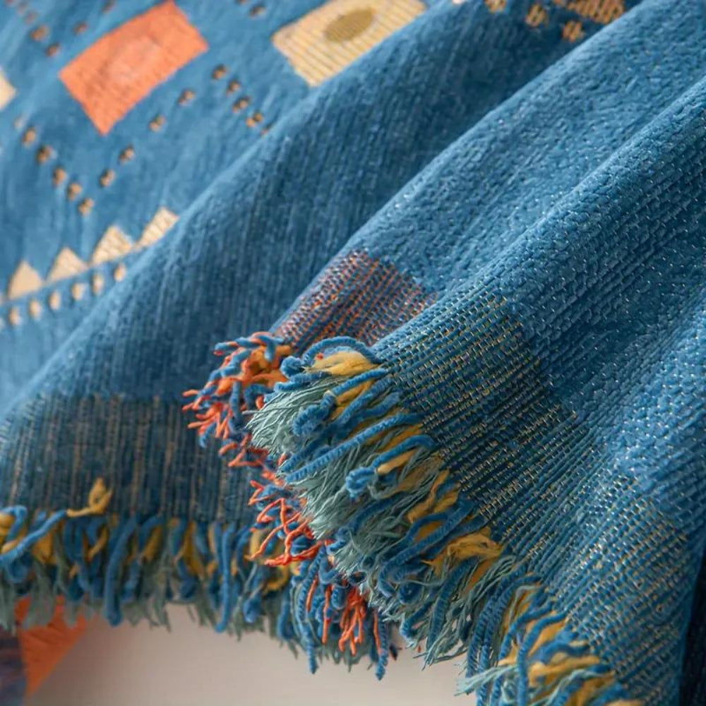 Boho Fringe Sofa Throw Cover Decorative Furniture Protector