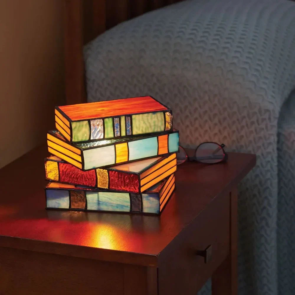 Decorative Book Stack LED Lamp Soft Ambient Table Light