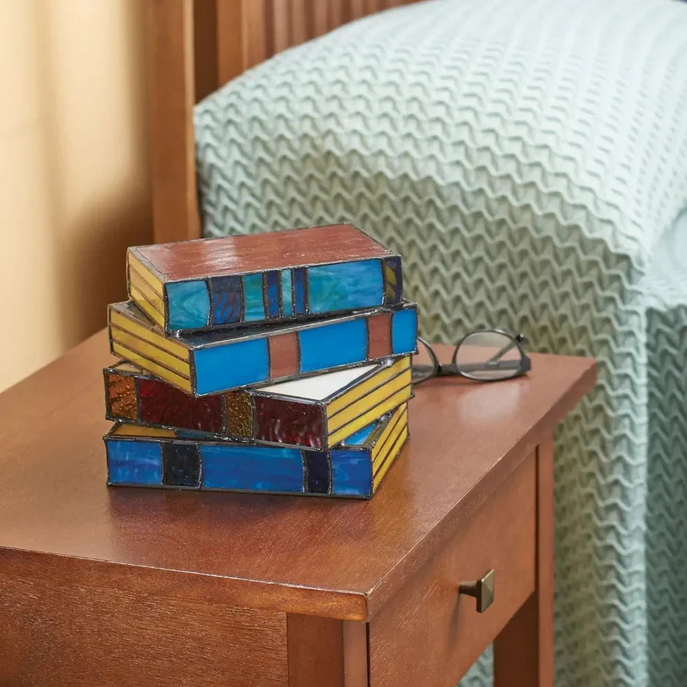 Decorative Book Stack LED Lamp Soft Ambient Table Light