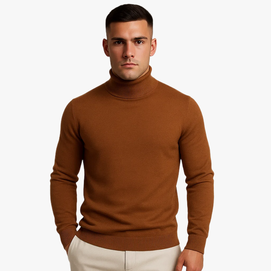 Warm Roll Neck Jumper for Men
