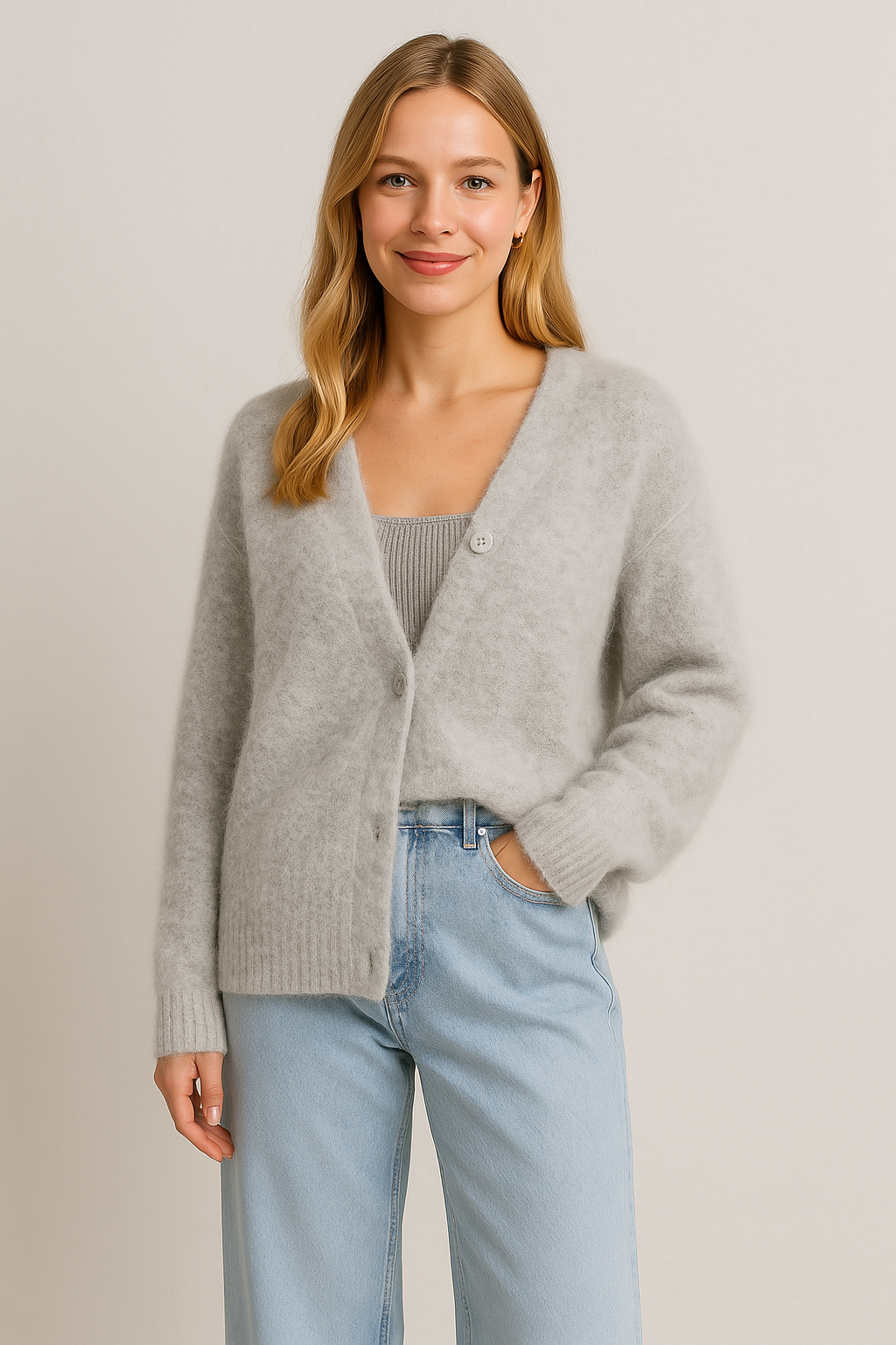 Womens Knit Cardigan | Relaxed Open Front