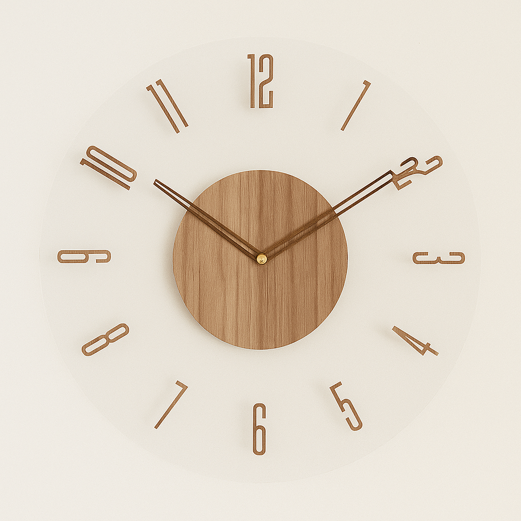 Minimalist Round Wall Clock Silent Modern Home Timepiece