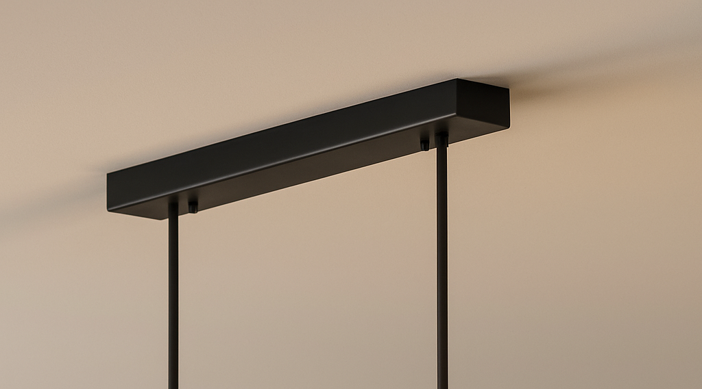 Moderne LED-Linienleuchte, höhenverstellbar und mit mehreren Betriebsarten