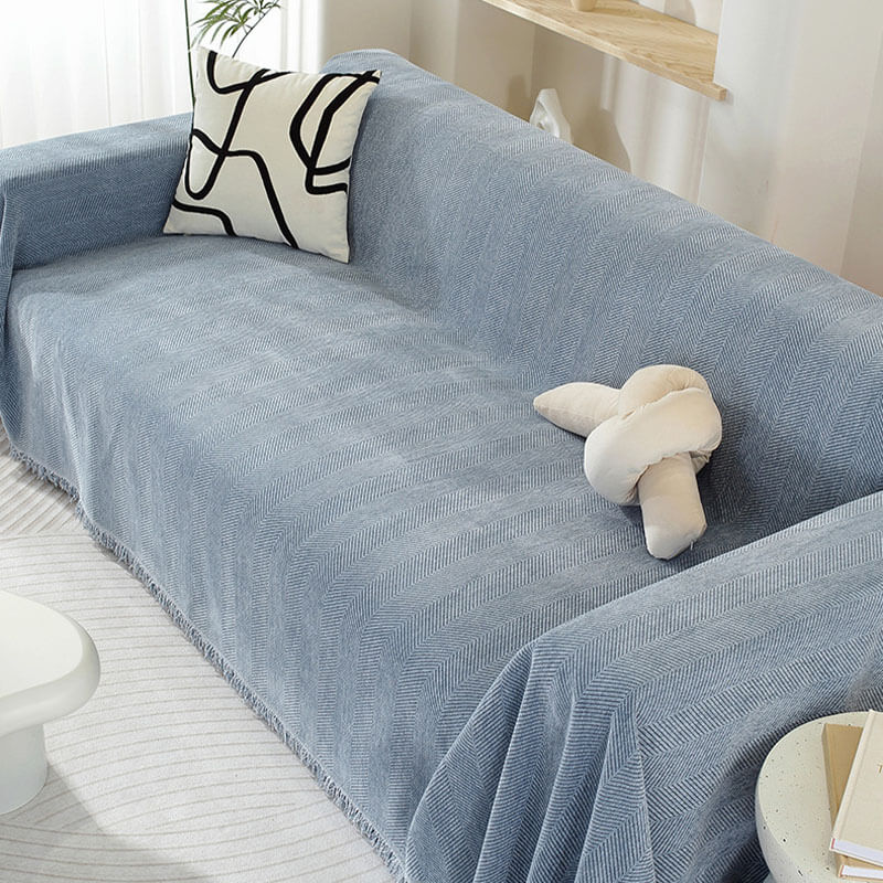 Sofa Throw Cover Patterned Design With Tassel Finish