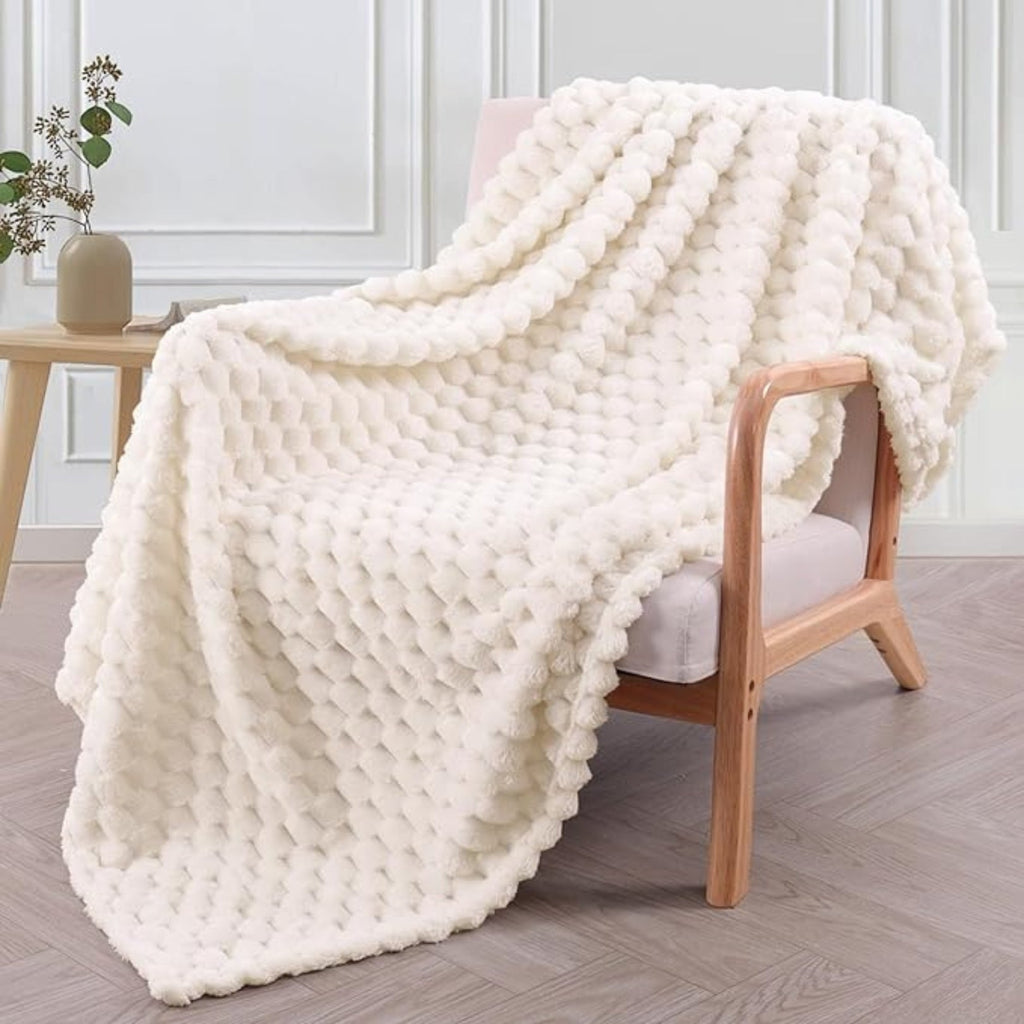 Fluffy Throw Blanket Soft Cosy All-Season Home Blanket
