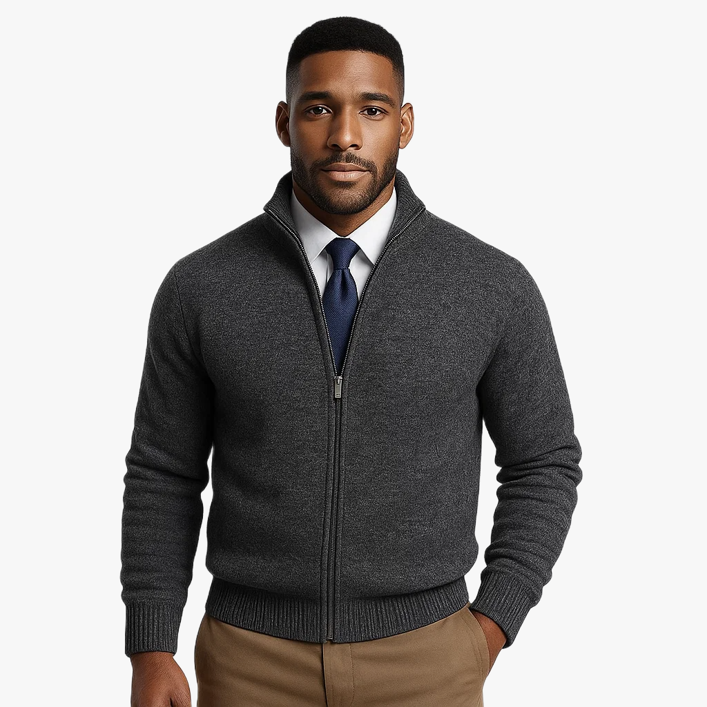 Warm Winter Zip Cardigan for Men