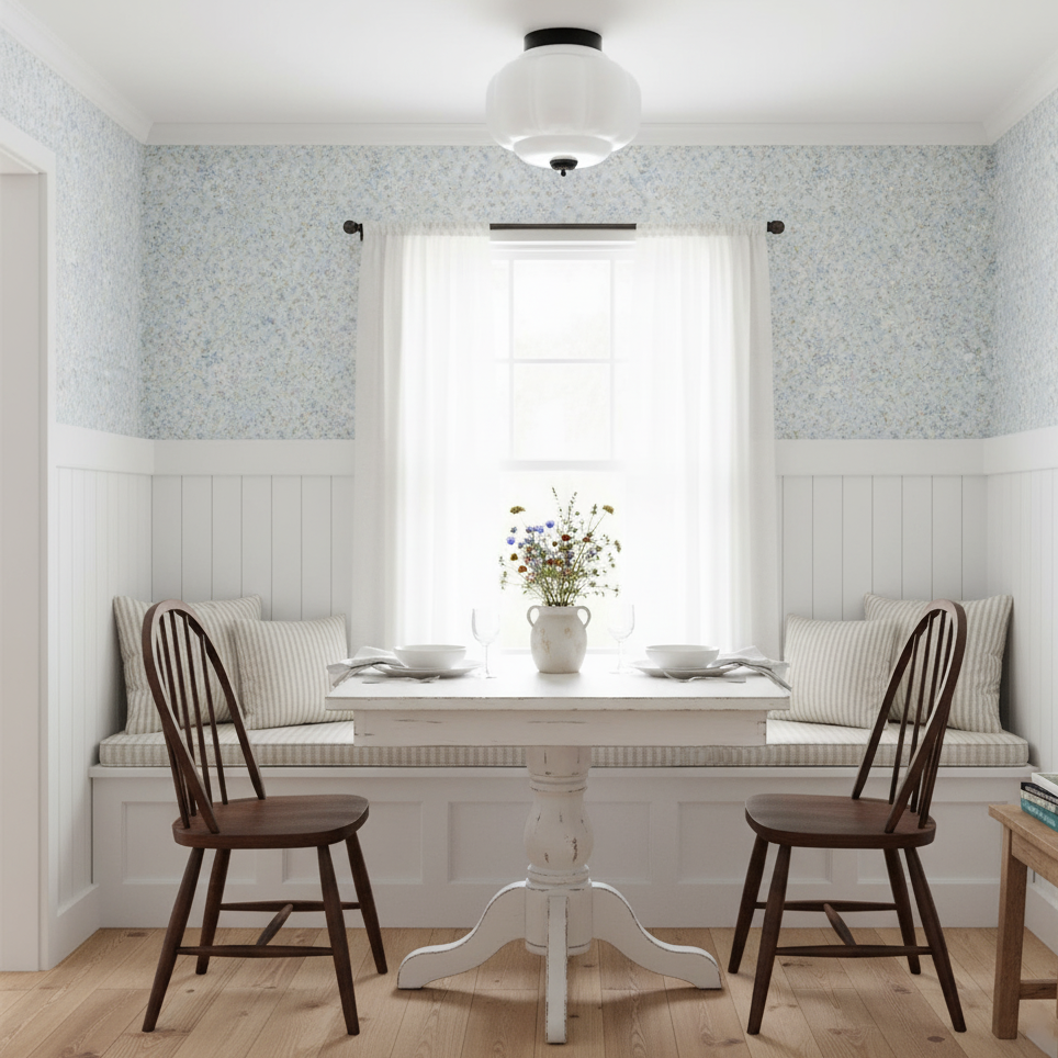 Deckenleuchte im Vintage-Stil mit Jade-Schimmer, Aufbaumontage