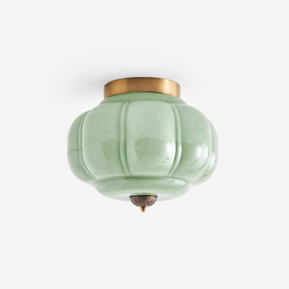Deckenleuchte im Vintage-Stil mit Jade-Schimmer, Aufbaumontage