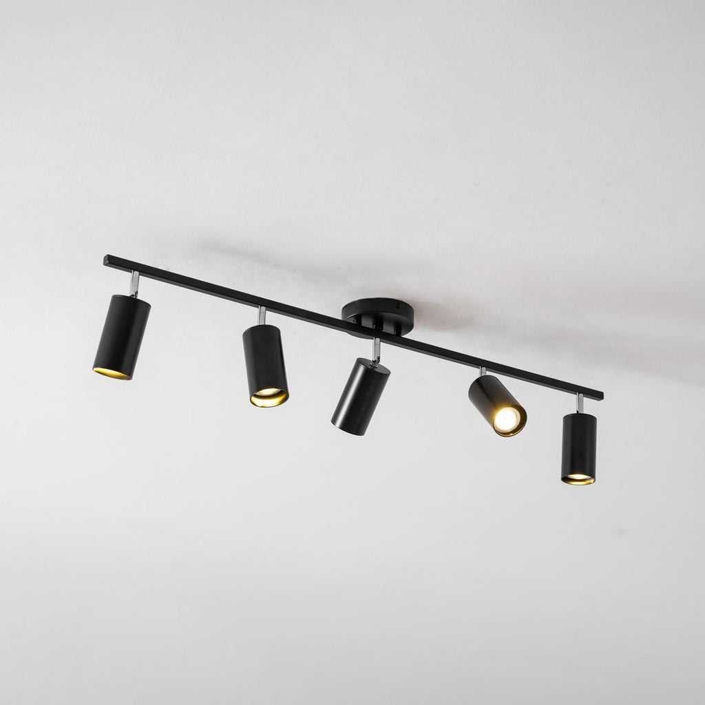 Adjustable Spotlight Ceiling Light Bar in Gold Accent Design