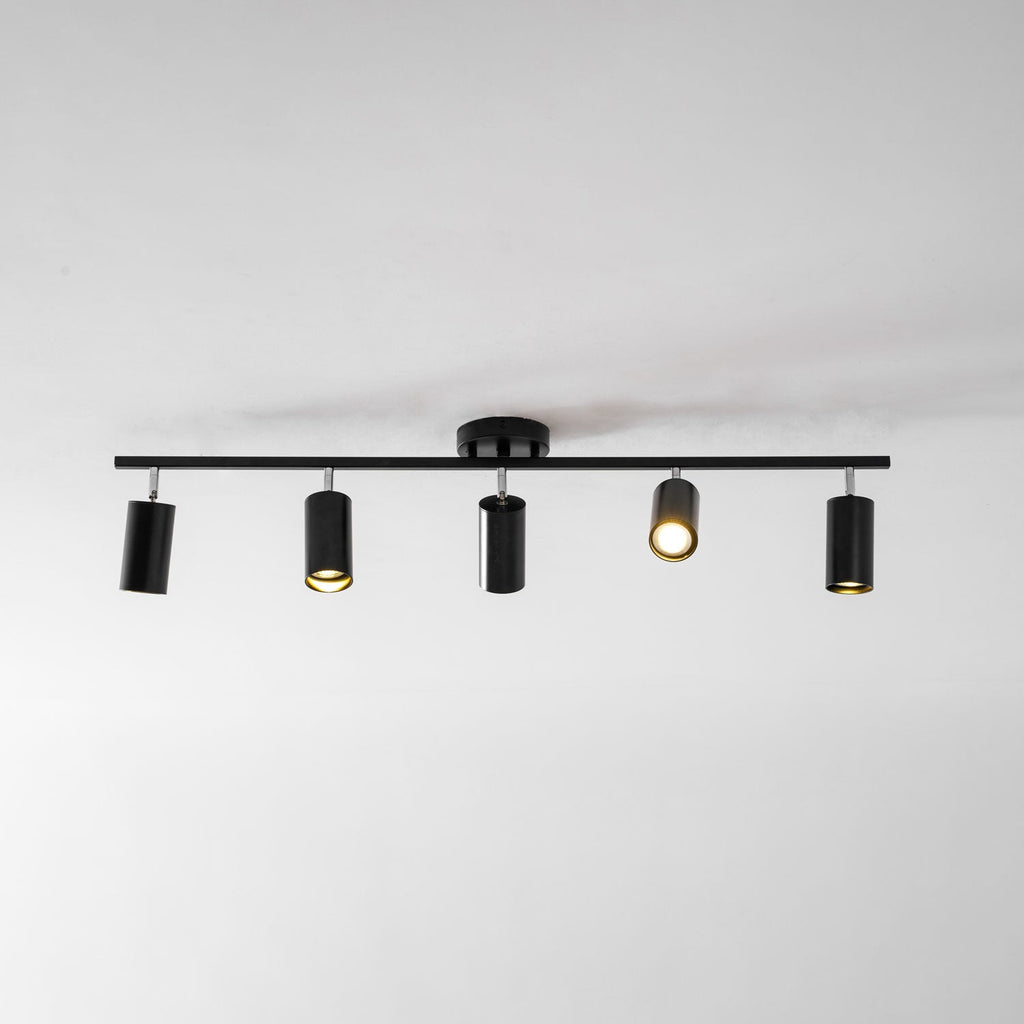 Adjustable Spotlight Ceiling Light Bar in Gold Accent Design