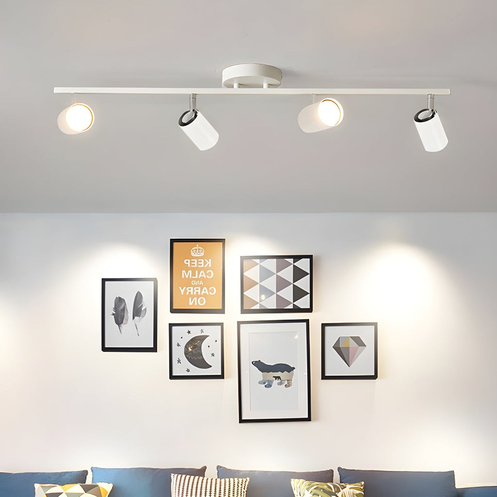 Adjustable Spotlight Ceiling Light Bar in Gold Accent Design