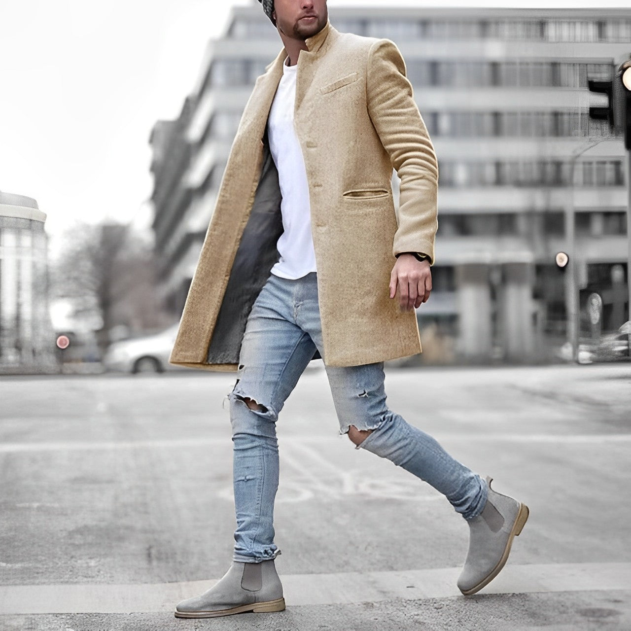 Men’s Classic Formal Coat | Long Jacket Style
