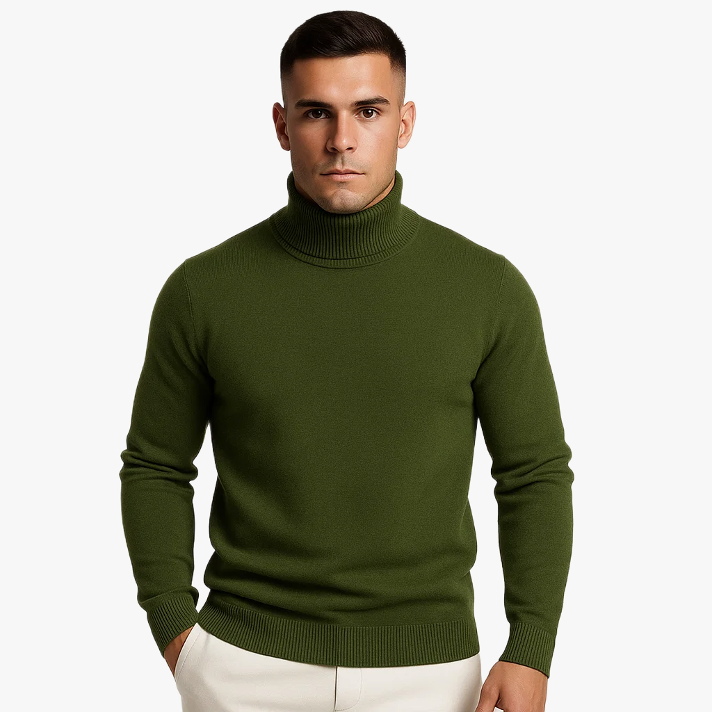 Warm Roll Neck Jumper for Men