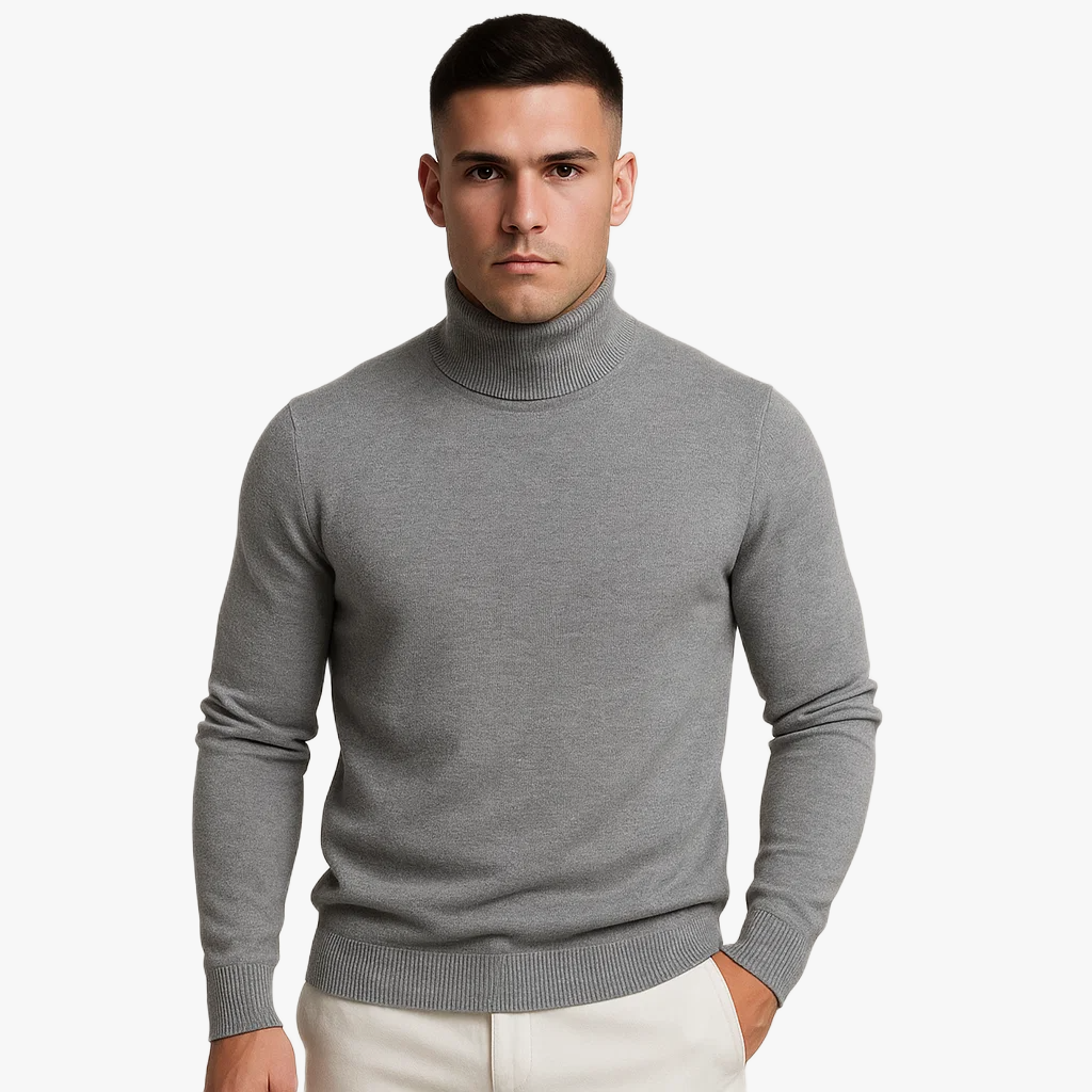 Warm Roll Neck Jumper for Men