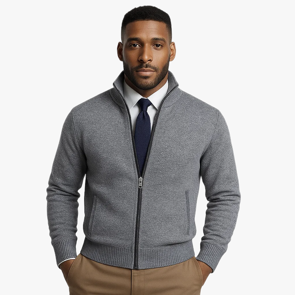 Warm Winter Zip Cardigan for Men