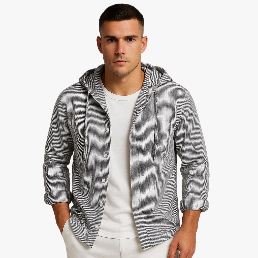 Stylish Striped Hoodie Shirt for Men