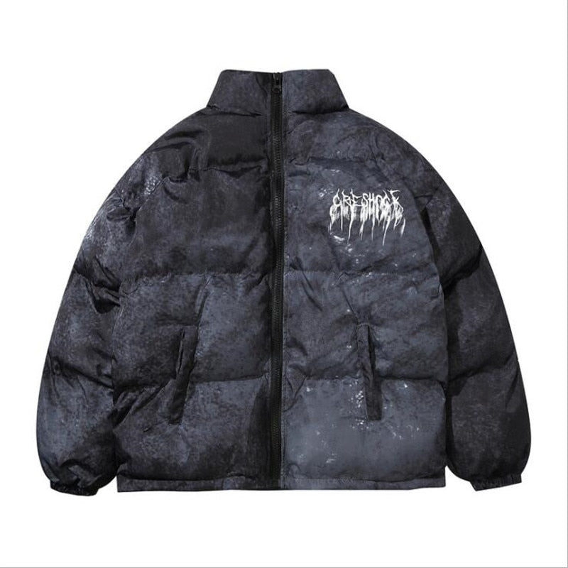 Mens Streetwear Winter Jacket With Gradient Design | Cold Season Style